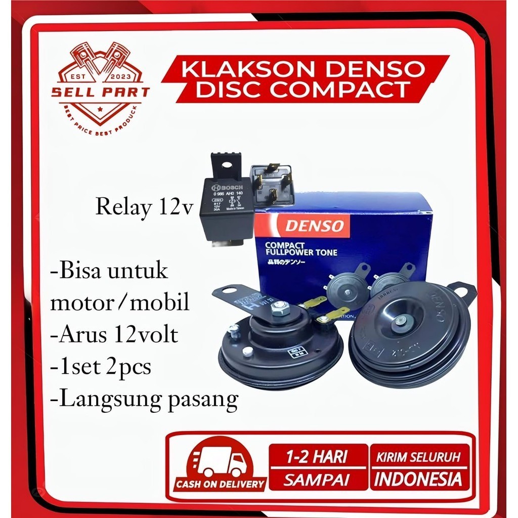 KLAKSON DISK DENSO COMPACT SET 12V KLAKSON HELLA INNOVA KLASON HELLA KLAKSON SUARA INNOVA INOVA