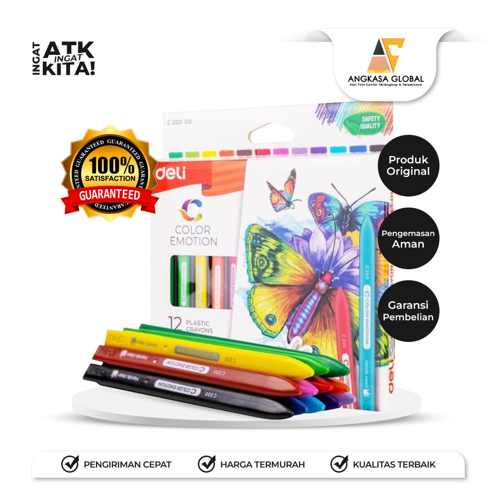 

DELI KRAYON PLASTIK/ PLASTIC CRAYON 12 EC20000 (1SET)