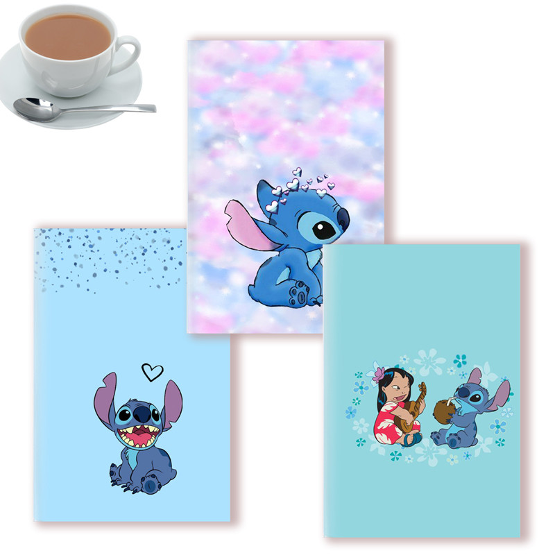 

A5 Notebook - Lilo & Stitch -Disney Stationery Note Book Writing Diary Journal Anime Figure Graffiti Kids Halloween Gift Cosplay