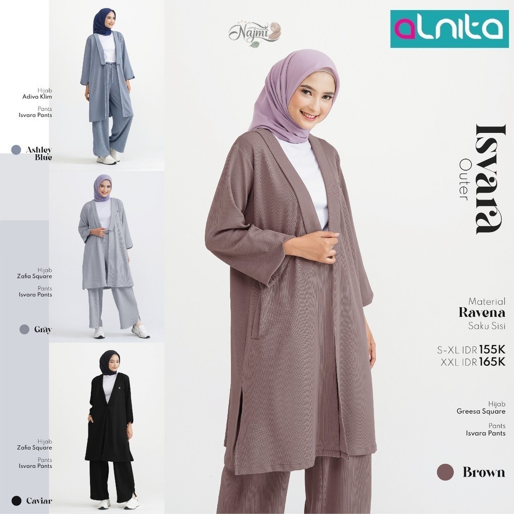 Koleksi Najmi / Alnita Isvara Outer / Outer Wanita Dewasa Terbaru Isvara by Alnita