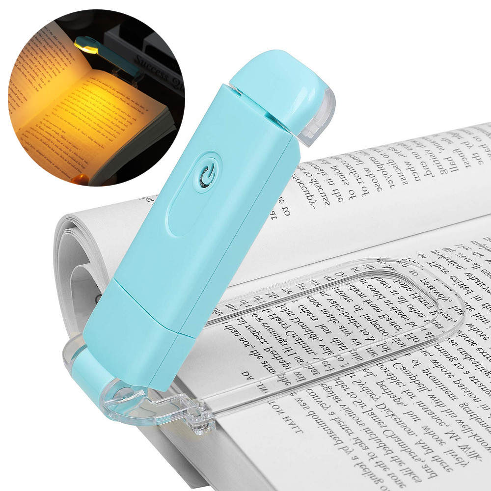 

LED USB Rechargeable Book Reading Light Brightness Adjustable Eye Protection Clip Book Light Portable Bookmark Read Light