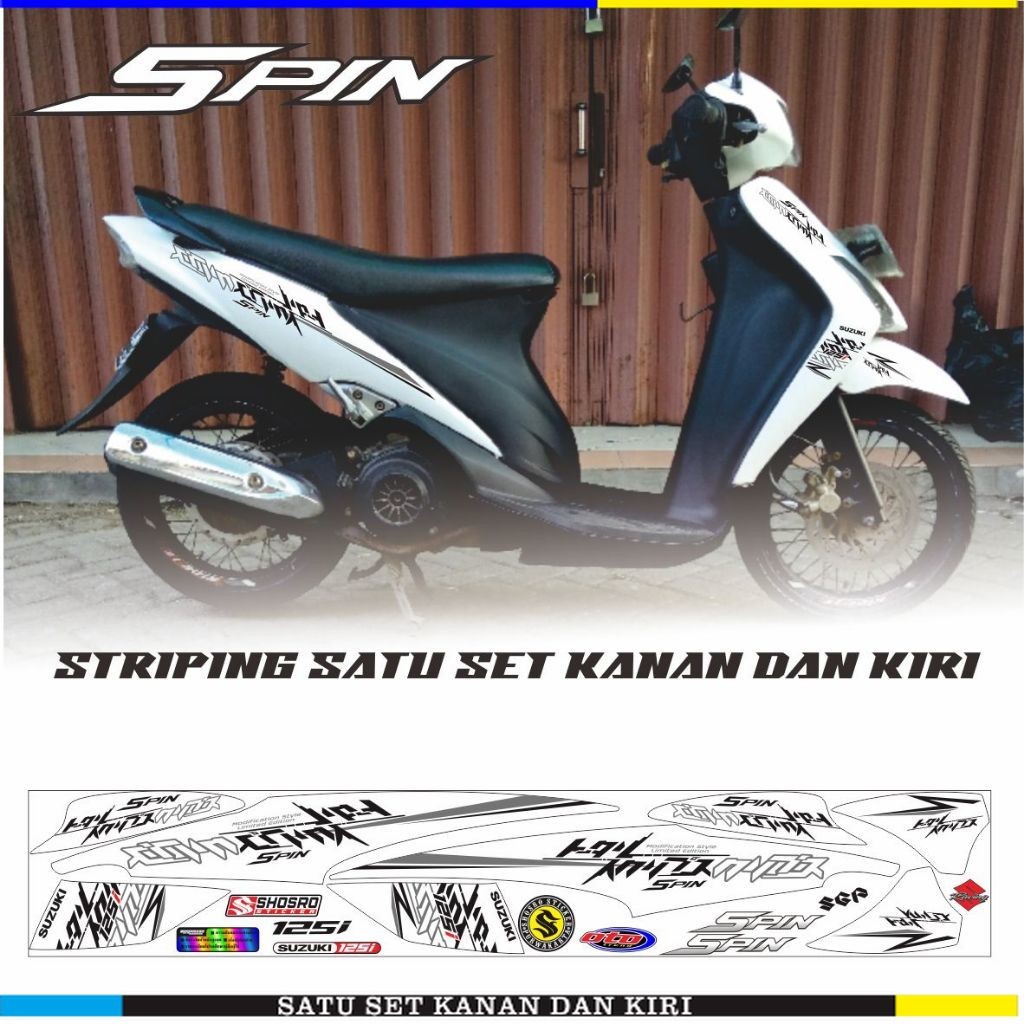 STRIPING BARU STRIPING SPIN 125 SR / STIKER SPIN 125 STRIPING SUZUKI SPIN MOTIF
