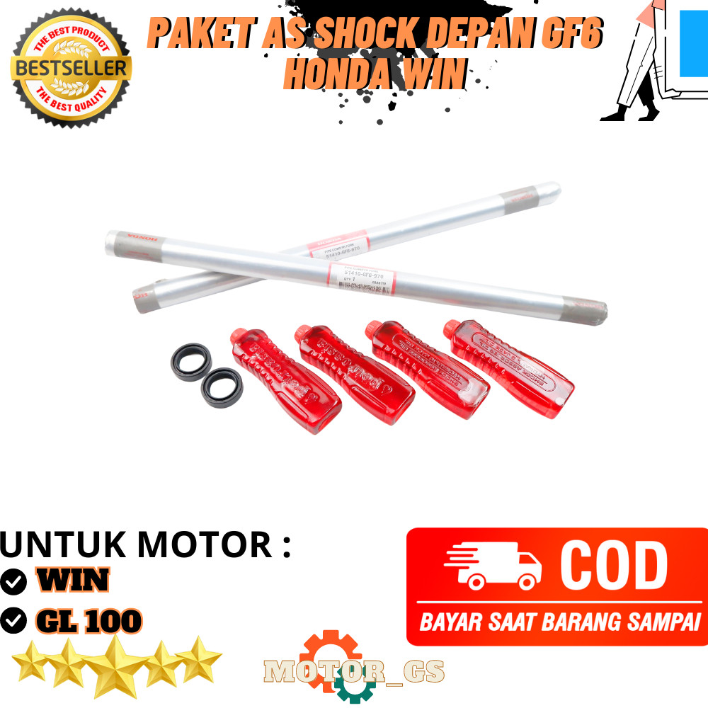 Paket As Shock Depan GF6 Motor Honda WIN & GL 100 / As Shock Breaker Honda Win - 51410-GF6-970 MOTOS