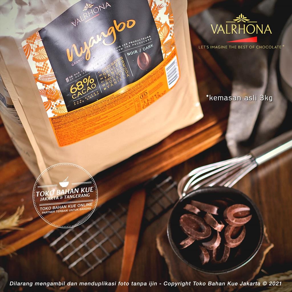 

Valrhona NYANGBO 68% Dark Couverture Chocolate 500gr Cokelat Coklat