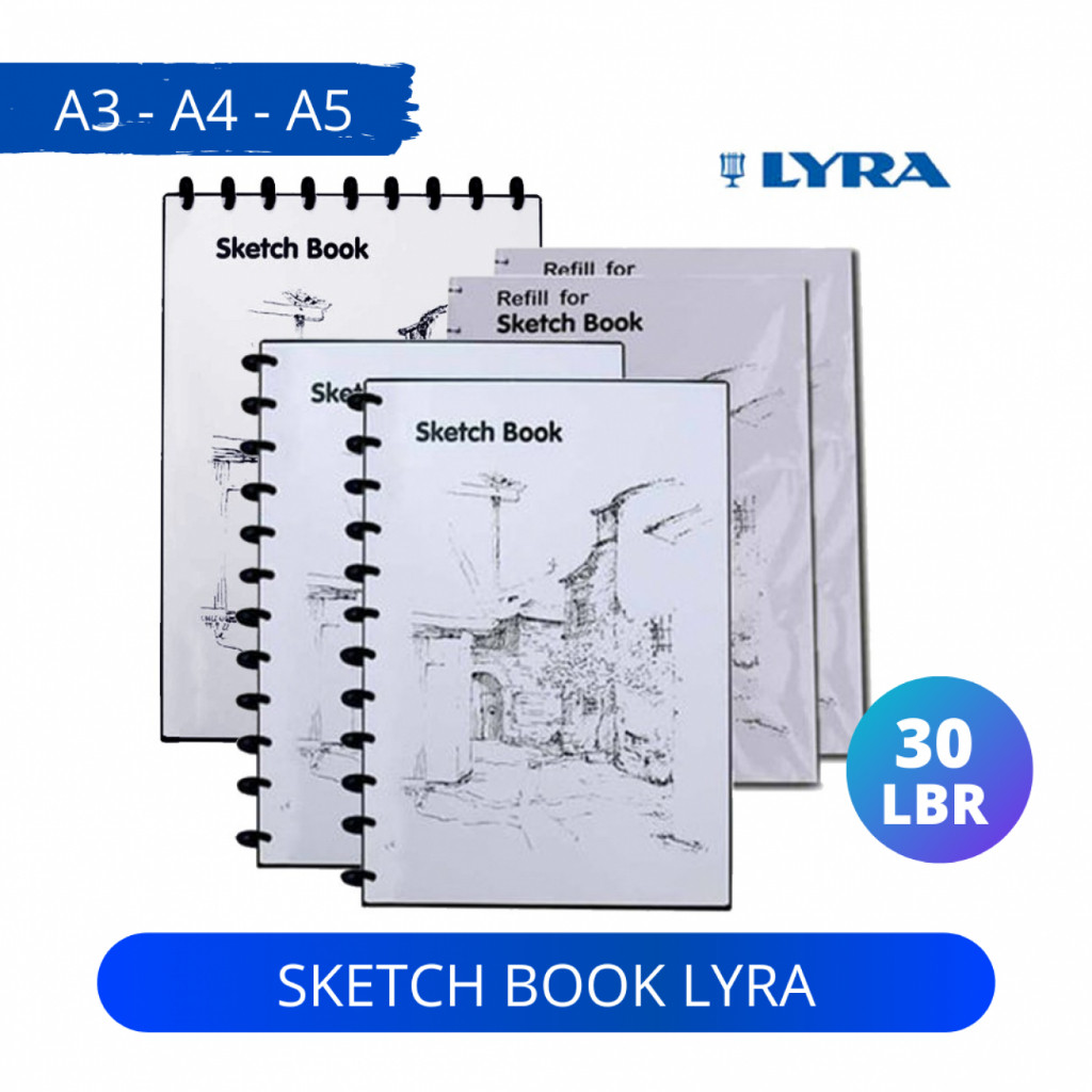 

Sketch Book / Buku Sketsa merk LYRA ukuran A5 / A4