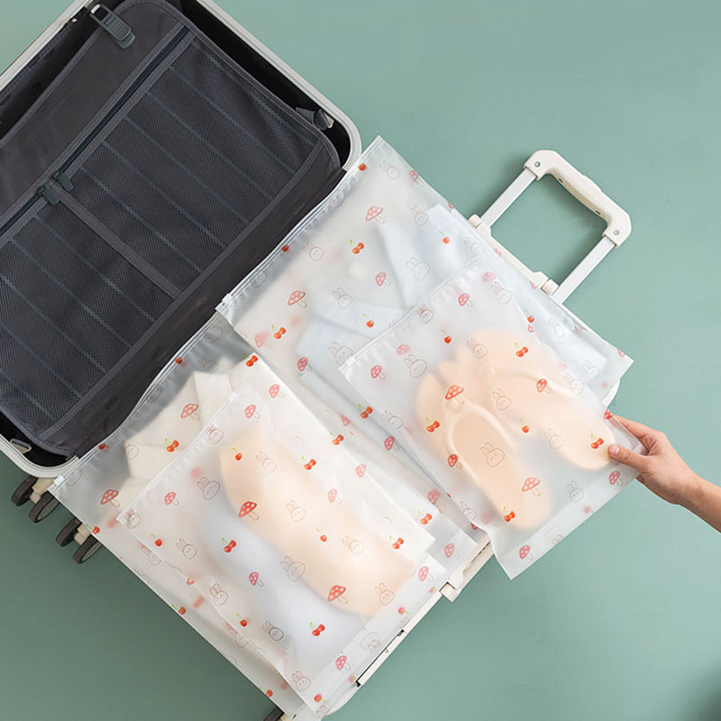 

1pcs Reusable Ziplock Bags Plastic Travel Clothes Storage Bags Clear Socks Bags Waterproof Luggage Organizer for Shoe Storage