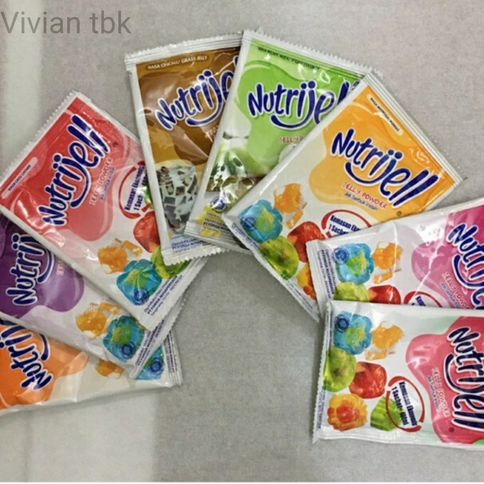 

vv Nutrijell Agar Ekonomis 10 gr Melon Leci Mangga Cincau Kelapa Muda - Leci