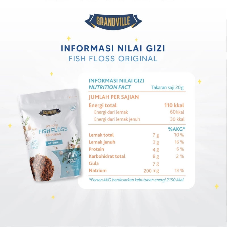 

RB Grandville Abon Sapi, Ayam & Ikan Crunchy Renyah MPASI Tanpa MSG & Pengawet