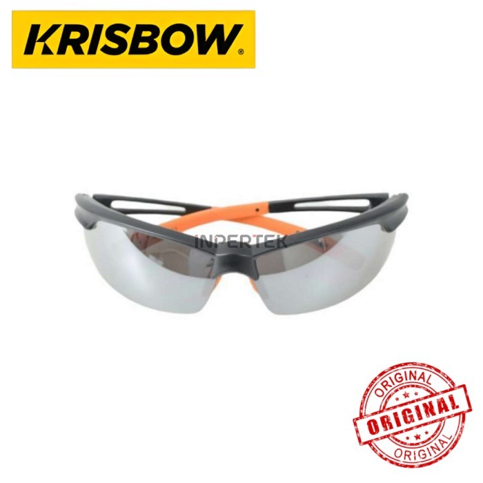 Kacamata Nosepad Spectacle KRISBOW SREP100 Silver Safety Glasses Eye Protection Kaca Mata Pelindung 