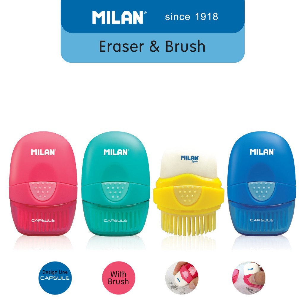 

[BMS Tangerang]Milan Eraser + Brush Capsule (1 Pcs) #49001