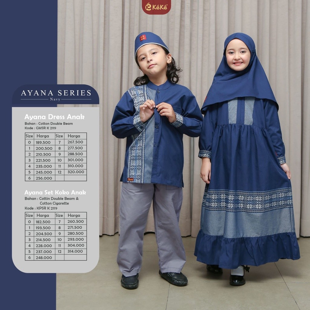 KEKE GAMIS ANAK GA AYANA NAVY