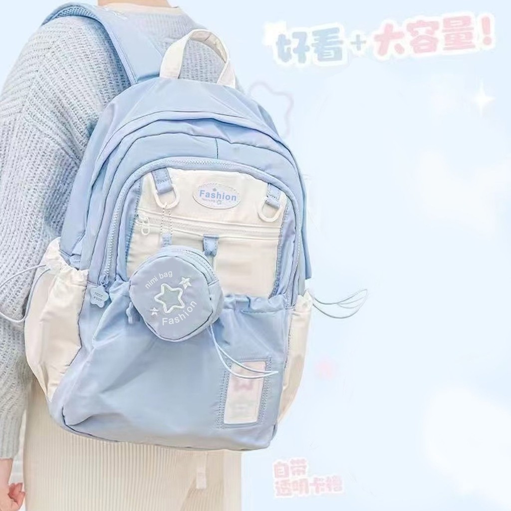 [ COD✅ ] Aroana Bag Tas sekolah krim angin baru serut SMP mahasiswi SMA ringan serbaguna tas ransel 