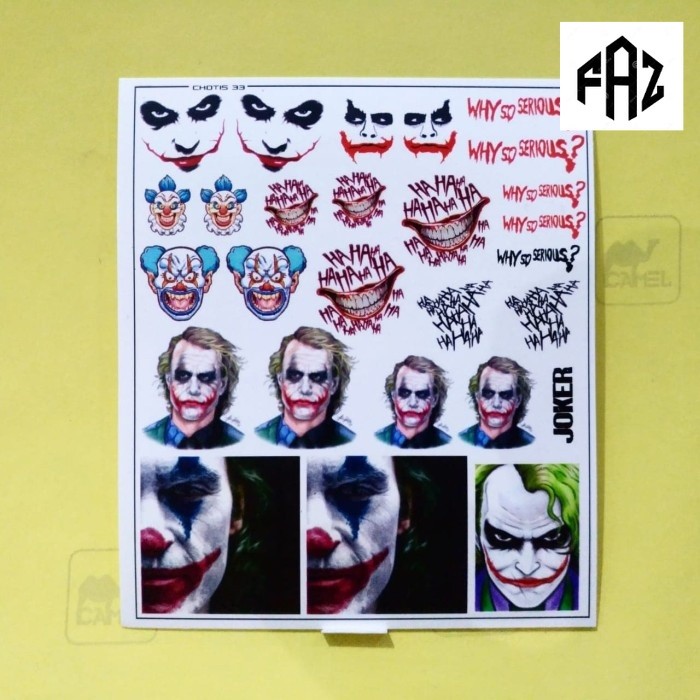 Decal  Diecast hotwheels joker universal