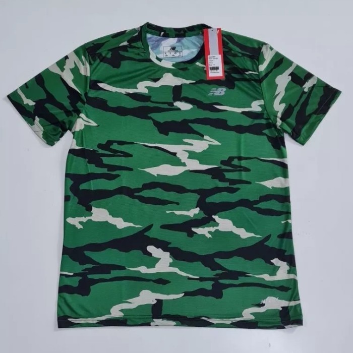 Baju Olahraga Pria Kaos DryFit Gym Training Fitnes Army Loreng Running - Army, XL