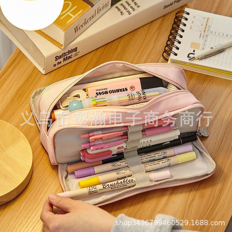 

Kotak Pensil Jendela Terbuka Ganda Multi-lapis Versi Korea Lintas Batas Kotak Pensil Siswa SMP Kapasitas Besar Sederhana Kotak Alat Tulis Siswa Sekolah Dasar