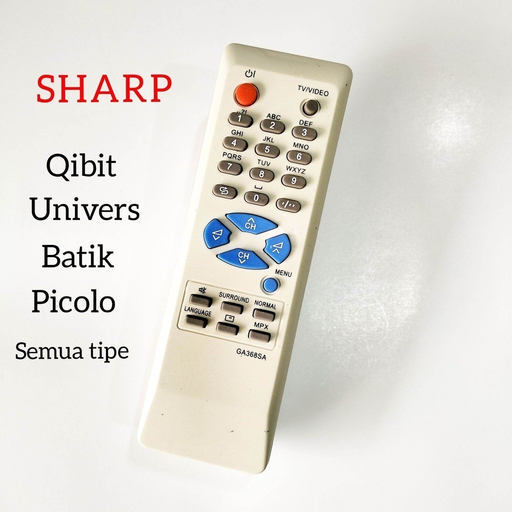 NEW HD COD Remot Tv SHARP . Remot tv tabung Sharp . cembung slim flat.