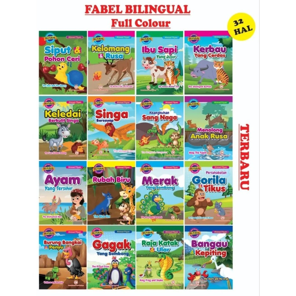 

Paket 8 Buku Cerita Dongeng Anak Fabel Bilingual Full Colour Terbaru - Serba Jaya
