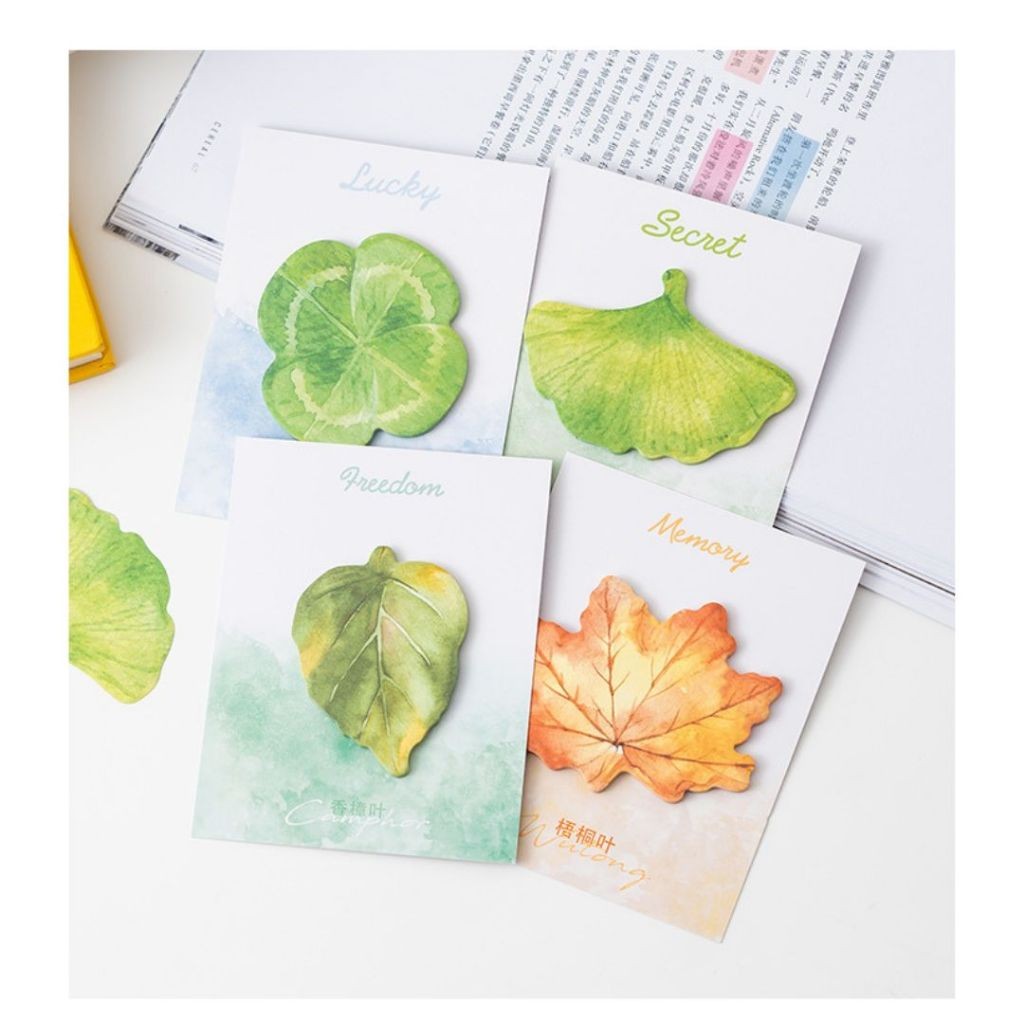 

GS - (30 Lembar) Sticky Notes Leaf Aesthetic Post-it Motif Daun Memo Sekolah Kantor SN8010