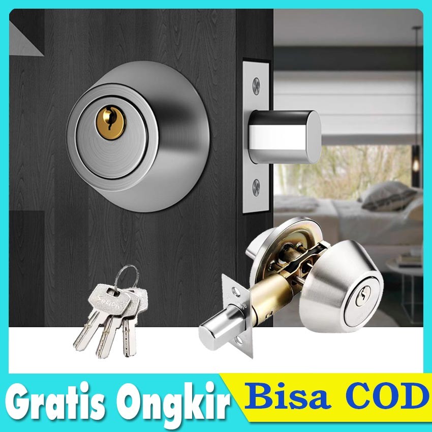 Kunci Pintu Tambahan Dekson/ Kunci Pintu Rahasia/ Dead Bolt Pintu Kayu Besi Grendel