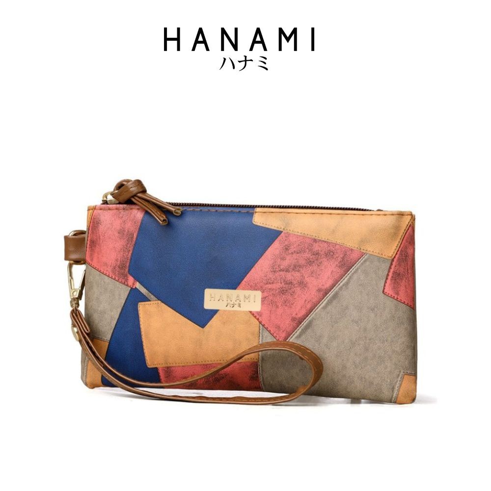 HANAMI Dompet Wanita Alondra Branded Resleting Kulit Pouch Handbag Clutch Premium Muat Hp WA949M4