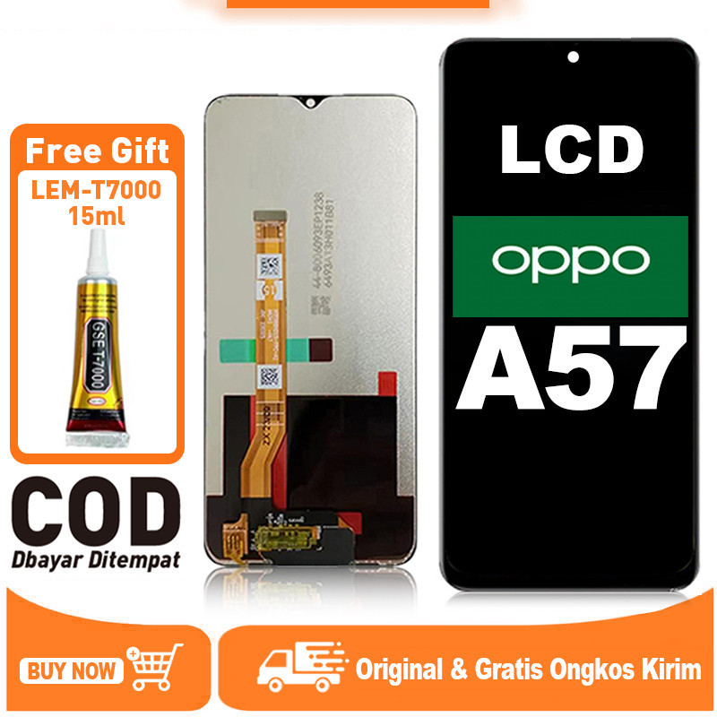 LCD OPPO A57 Original COD TOUCHSCREEN Fullset Crown Murah Compatible For Glass Touch Screen Digitize