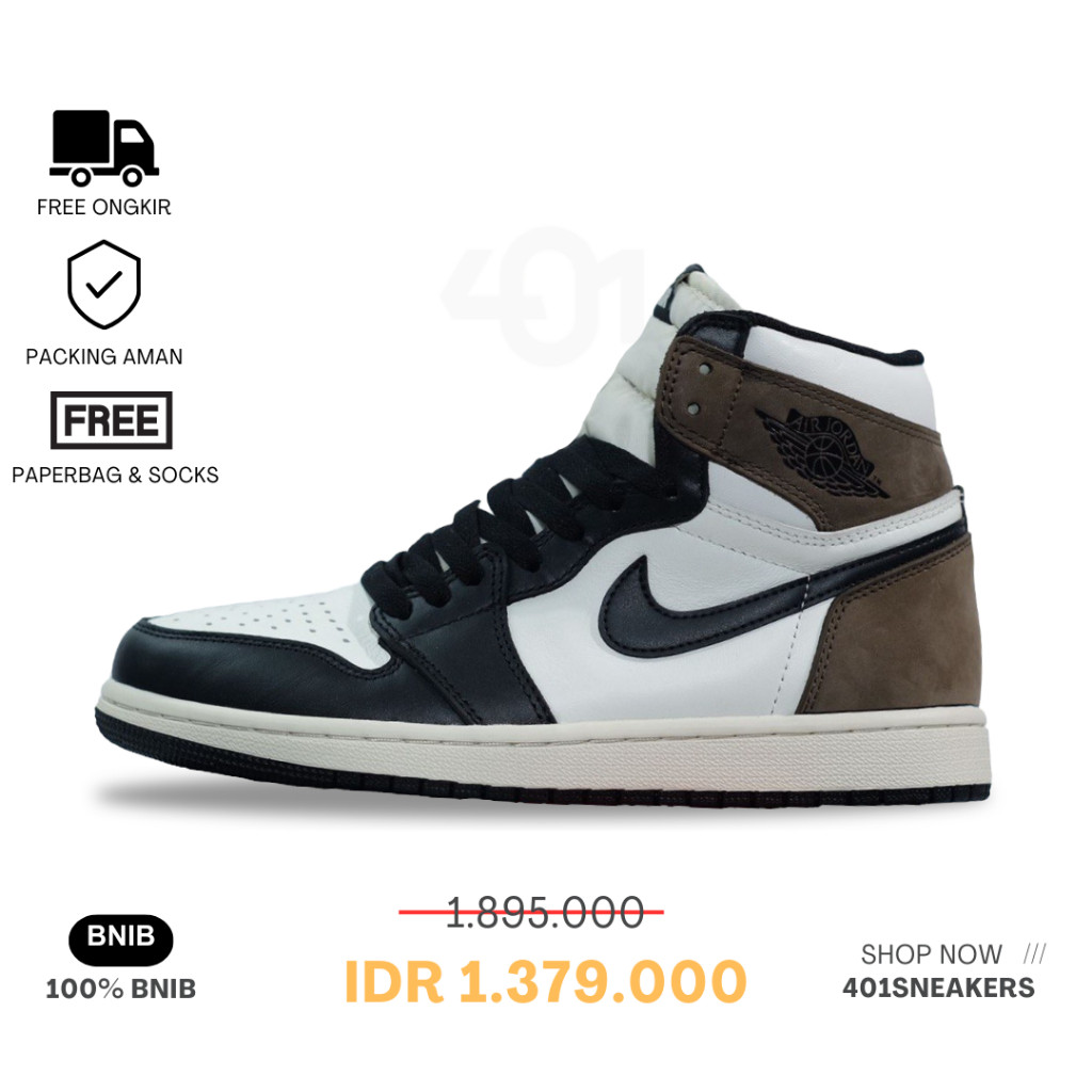 Sneakers Nike Air Jordan 1 High Dark Mocha Authentic 100% BNIB