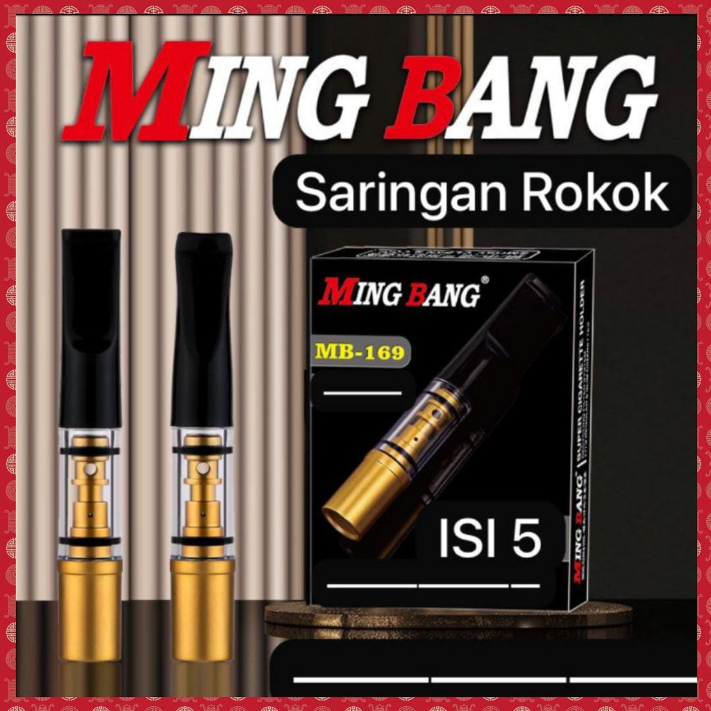 TN17 5 PCS Pipa Filter Saringan Asap Universal Cangklong Racun Penyaring lURUS MB-169 TAR NIKOTIN