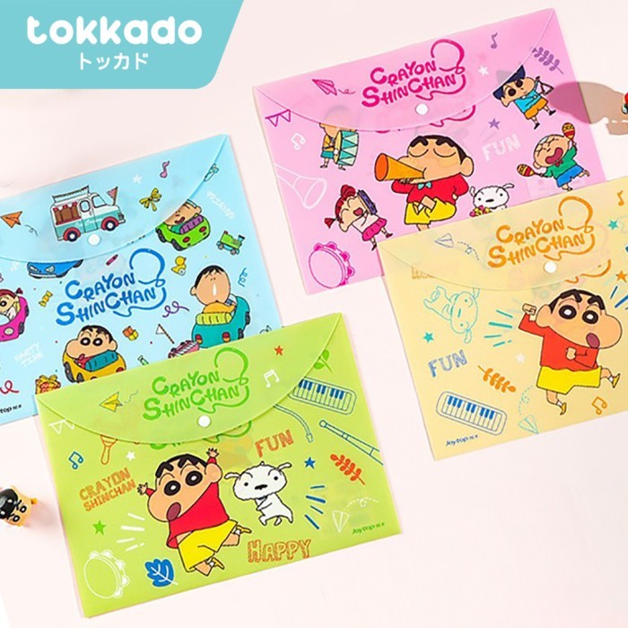 

TOKKADO Shinchan Map Folder A4 Original File Dokumen Organizer Shincan Lucu