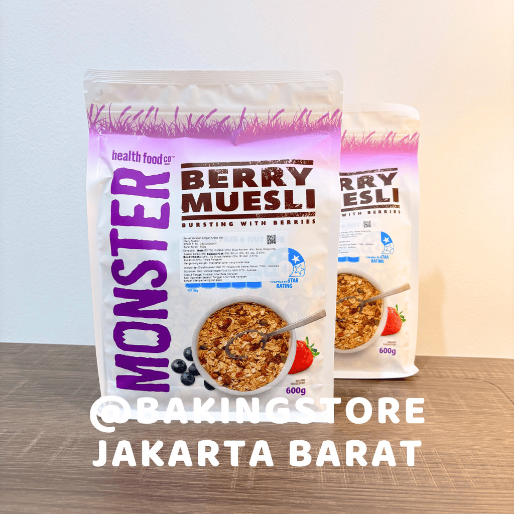 

Monster BERRY Muesli 700 g | Healthy Food Co | with Berries 700 gram