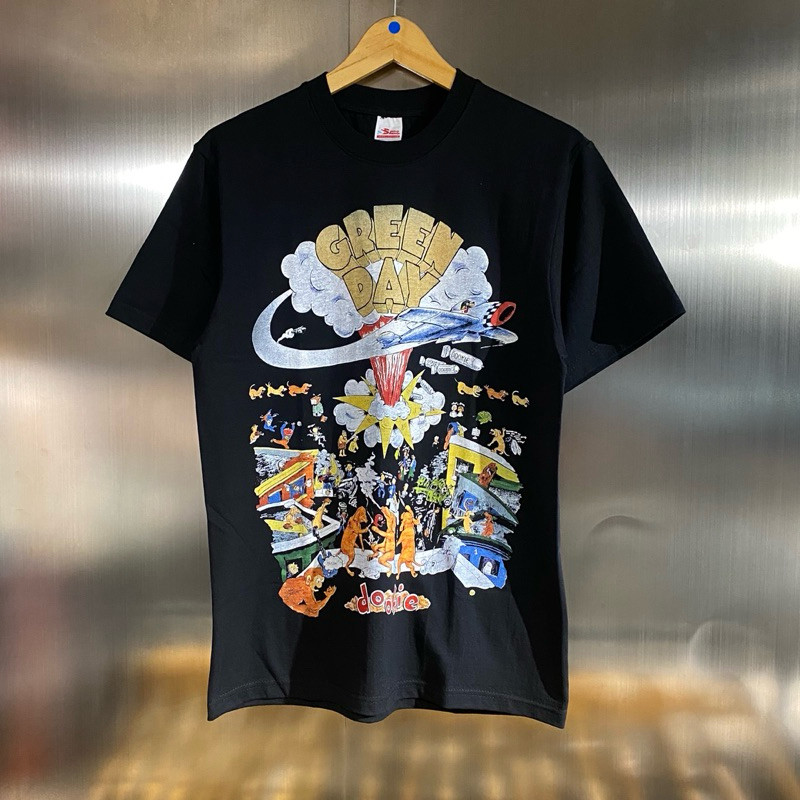 GREEN DAY - DOOKIE SET LIST TSHIRT BLACK , Pria & Wanita Bahan Cotton Combed 24'S Tebal  Adem