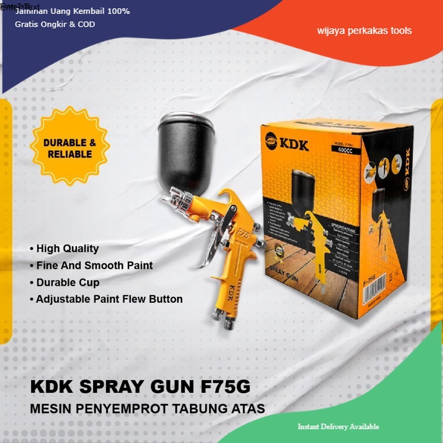 KDK SAGOLA Original Spray Gun Spraygun F75 G F-75 G F75G Tabung Atas Alat Semprot Cat Semprotan Cat 