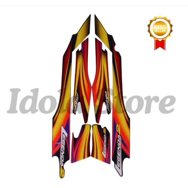 Striping Stiker Honda Astrea Legenda 2002 Kuning List Body Motor Astrea Legenda 2002