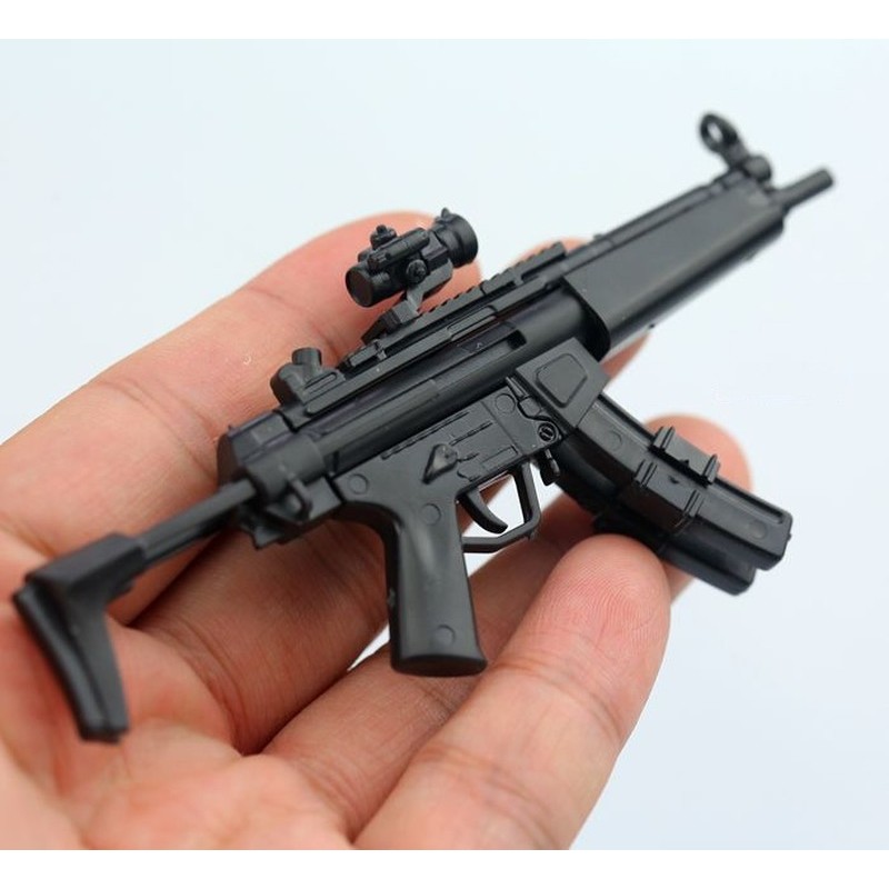 1:6 Scale MP5 Submachine Gun Assembled Firearms Puzzle Model for 1/6 Action Figure Soldier Military 