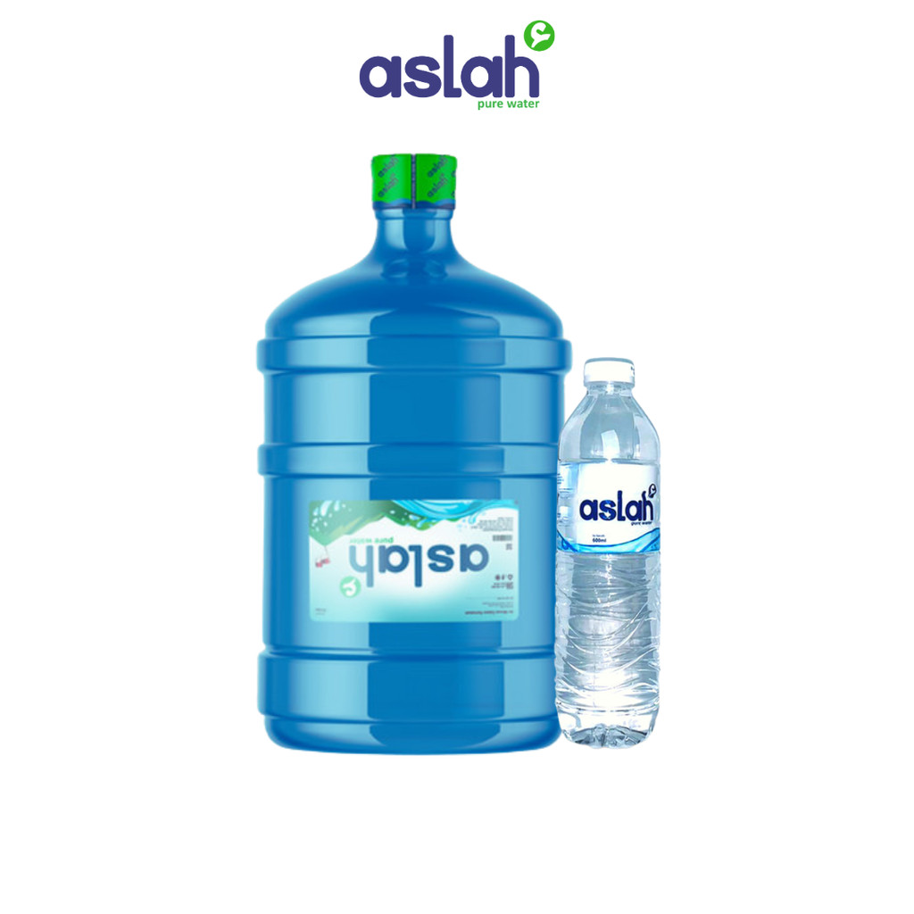 Aslah - Air Mineral Galon 19L + Botol 600ml