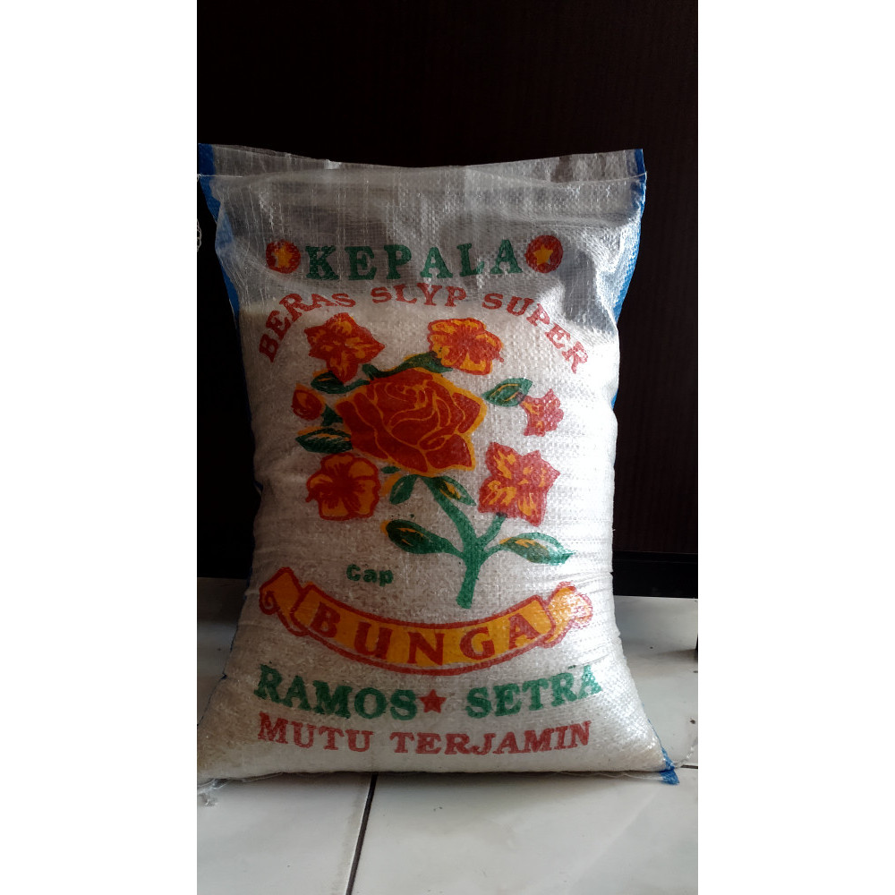 

beras super cap Bunga 10kg pulen,putih,baru