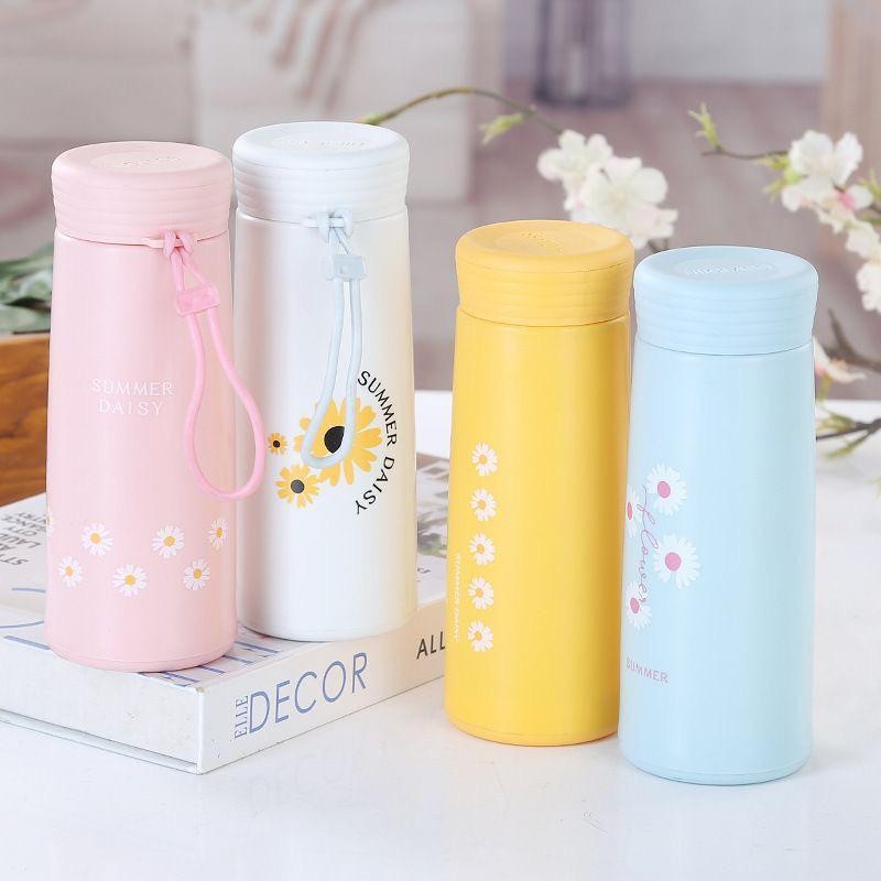 Botol Minum Daisy Anak Perempuan Laki Laki Korea Tumbler Aesthetic 360ml Korea Wadah Air Minum Botol