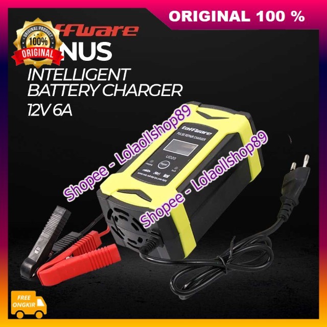 Taffware Venus Cas Aki Mobil Charger Aki Mobil Motor Smart Battery 12V 6A 100% ASLI ORIGINAL
