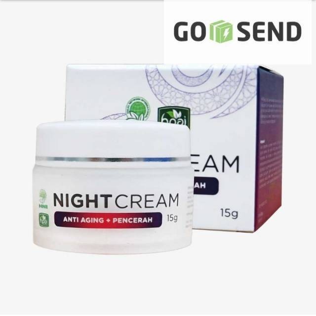 

TERMURAH Krim pencerah wajah herbal night cream HNI HPAI