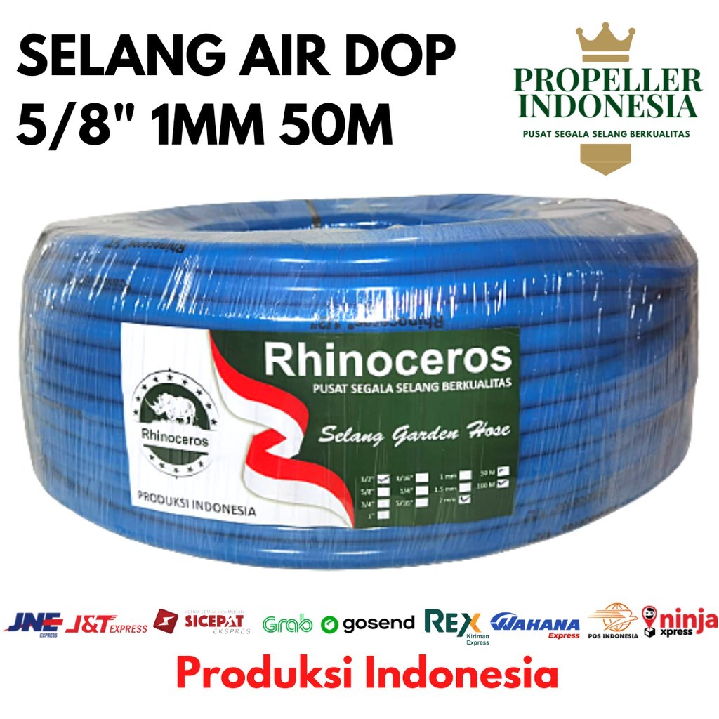 HI87T Selang Air Dop 5/8 1MM 50Meter Selang Air Taman Selang Siram Tanaman Selang Air Elastis