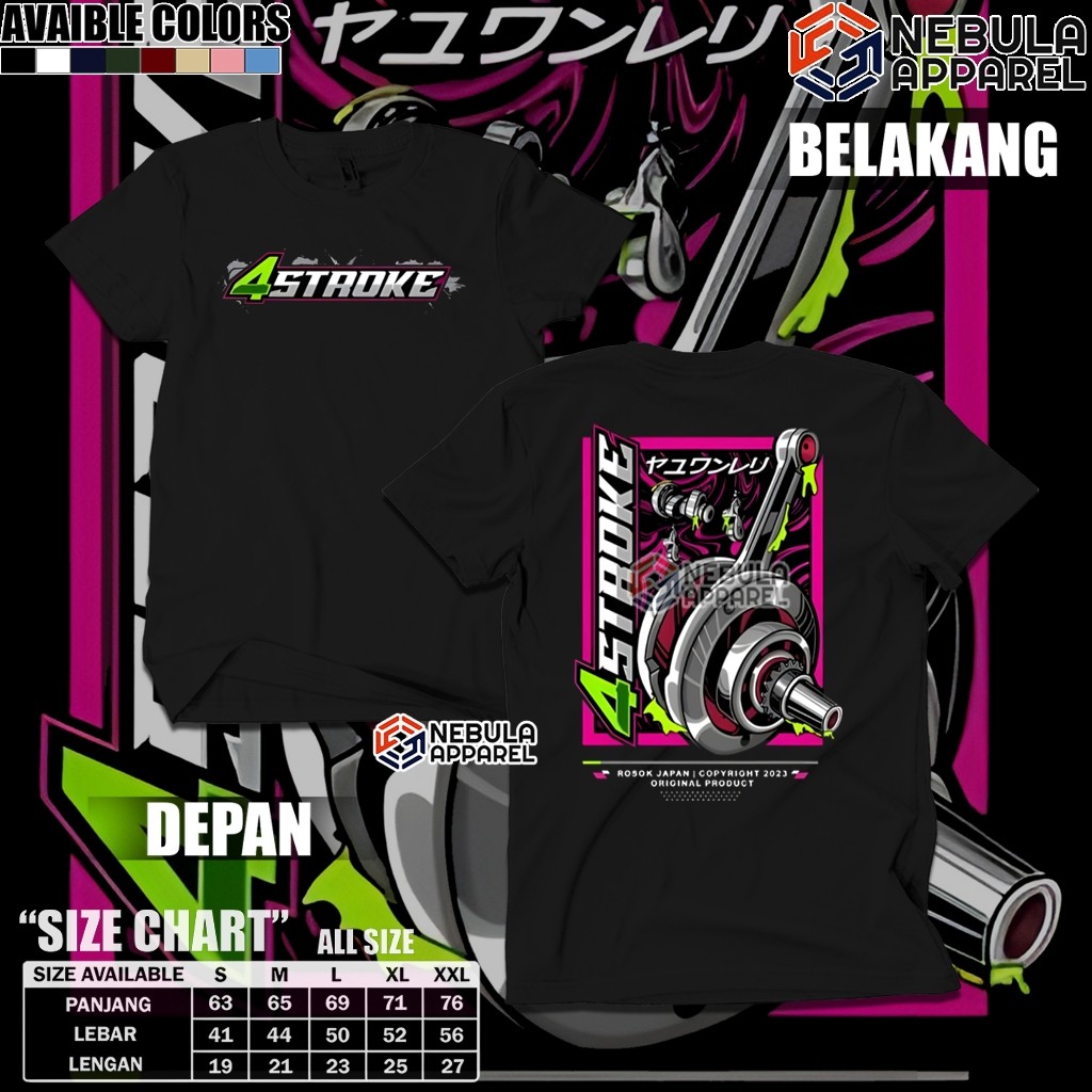 Kaos Racing 4 Stroke Indonesia Baju 4 Tak 4Stroke Motor Otomotif Herex