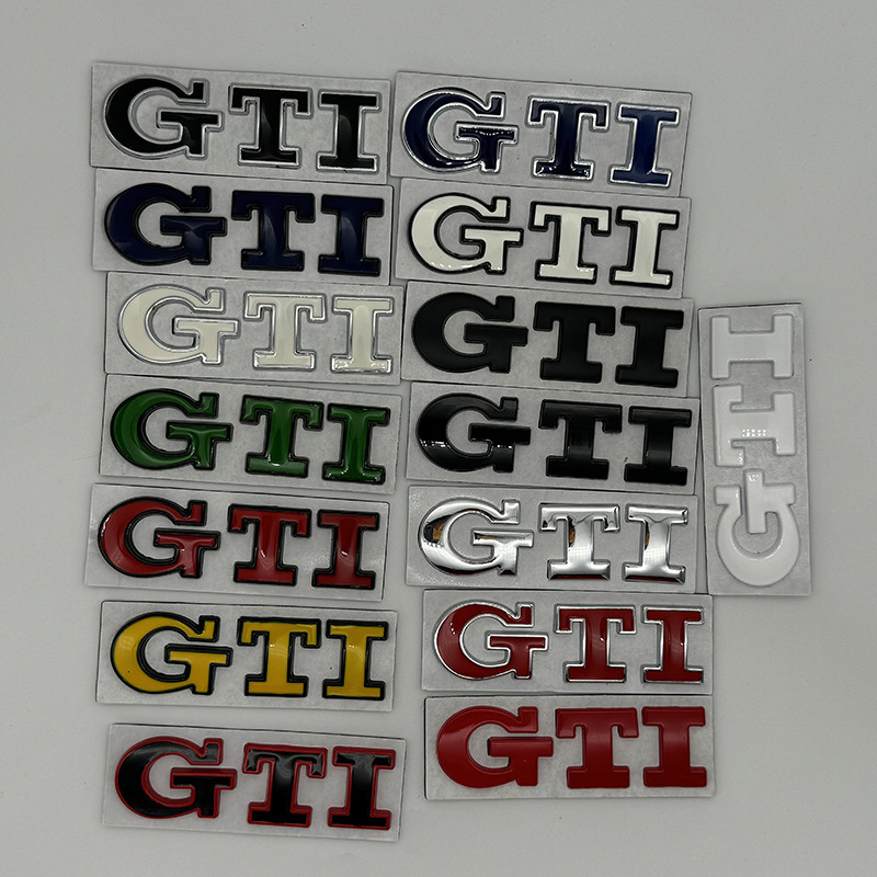 Metal GTI Logo Car Rear Trunk Emblem Side Sticker for Volkswagen VW Golf 4 5 6 7 8 Polo Jetta Tiguan