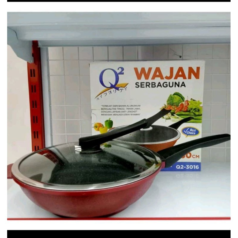 Wajan serbaguna Q2 3016 30 cm ada tutup