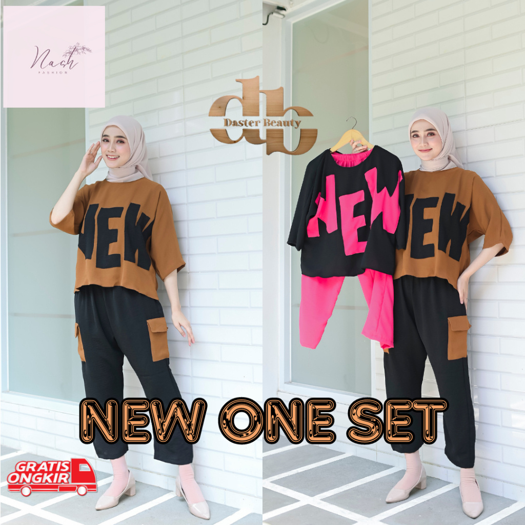 One Set Terbaru / BAJU ONE WAN ON SET DAILY OOTD CRINKLE PIYAMA NEW BAJU ONE SET SETELAN WANITA KEKI