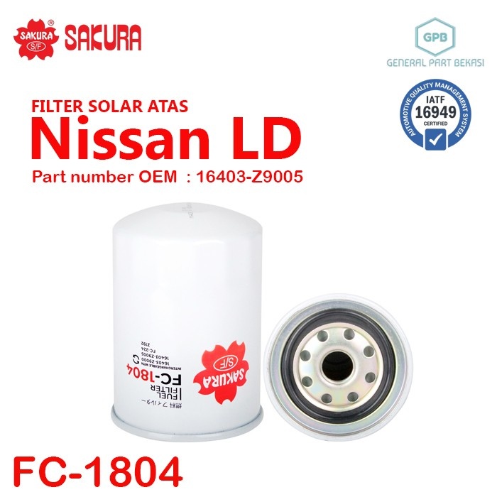 Fuel Filter Solar Atas Nissan LD Sakura FC-1804 FC1804