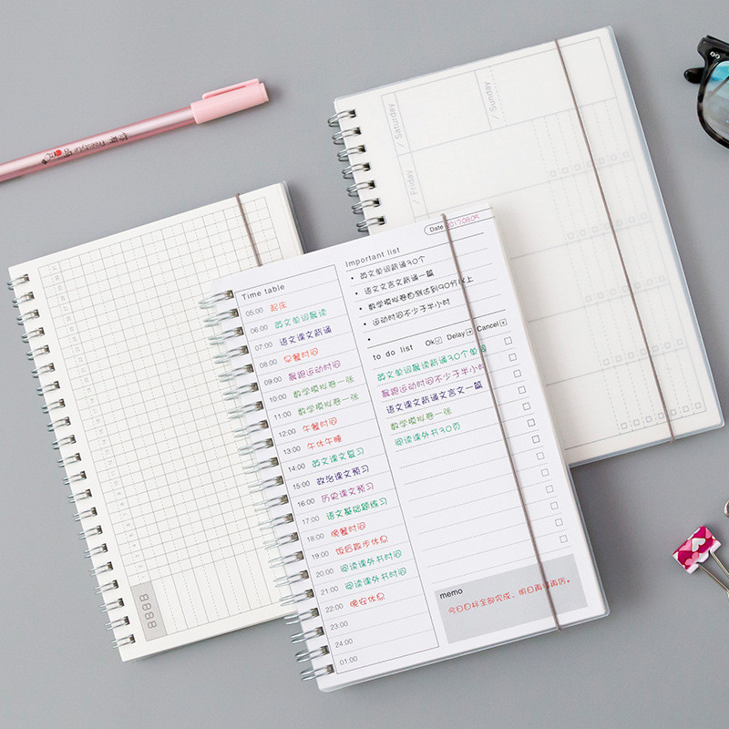 

2022 Daily Weekly Monthly Planner Spiral A5 Notebook Time Memo Planning Organizer Agenda Diary School Office Schedule Stationary