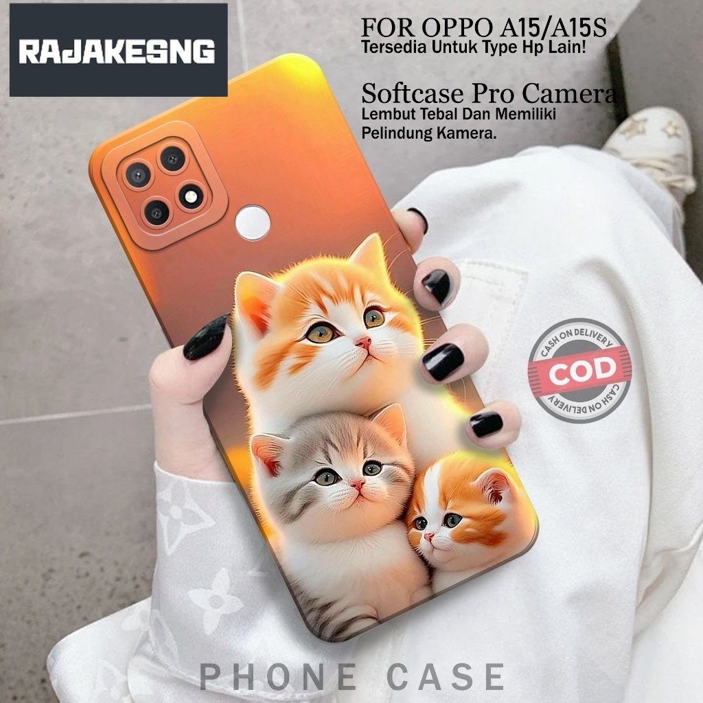 Case Hp Oppo A15/A15S Terbaru - Fashion Case Kucing - Softcase Oppo A15/A15S - Casing Oppo A15/A15S 