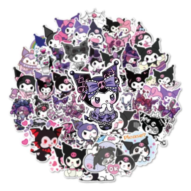 

50pcs Stiker Aesthetic Sanrio Stiker Dtf Uv Stiker Kualitas Tertinggi Stiker Lucu Kuromi Sticker Buku Stiker Gitar Journal Koper