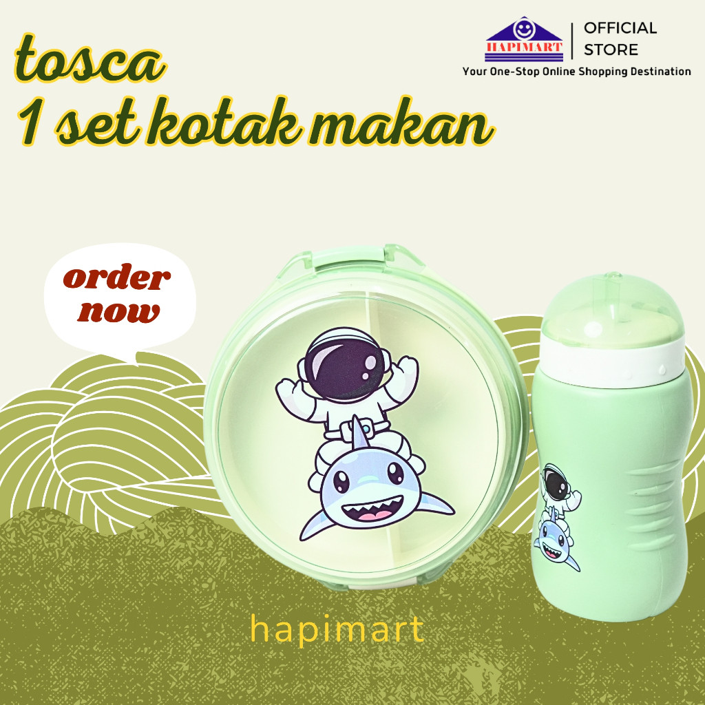 Set Tempat Kotak Makan Anak/ Lunch Box Bekal Anak Set Botol Minum Free Sendok Garpu / Kotak Makan Da