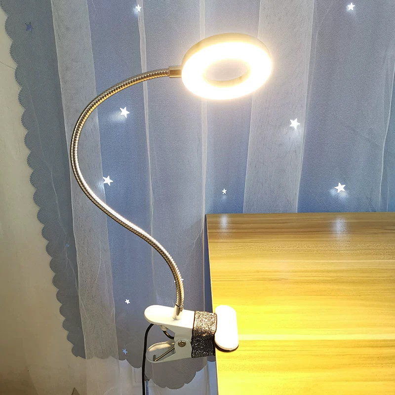Lampu Charge Usb/Lampu Meja Belajar Led Jepit/lampu Meja Led