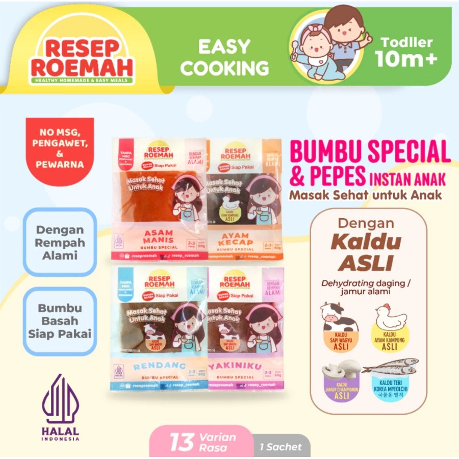 

RESEP ROEMAH Bumbu Special / Bumbu Instan Anak / No MSG